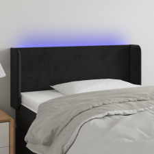 vidaXL fekete bársony LED-es fejtámla 103 x 16 x 78/88 cm ágy és ágykellék