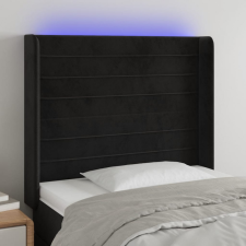 vidaXL fekete bársony LED-es fejtámla 103x16x118/128 cm ágy és ágykellék