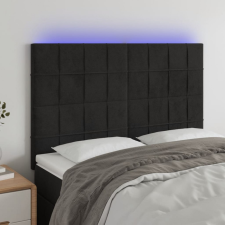 vidaXL fekete bársony LED-es fejtámla 144x5x118/128 cm ágy és ágykellék