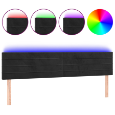 vidaXL fekete bársony LED-es fejtámla 160x5x78/88 cm (3121808) ágy és ágykellék