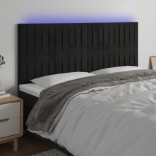 vidaXL fekete bársony LED-es fejtámla 180x5x118/128 cm ágy és ágykellék