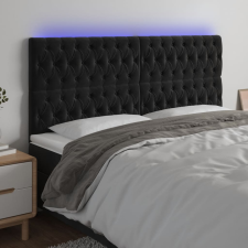 vidaXL fekete bársony LED-es fejtámla 180x7x118/128 cm ágy és ágykellék
