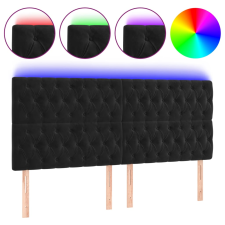 vidaXL fekete bársony LED-es fejtámla 180x7x118/128 cm (3122822) ágy és ágykellék
