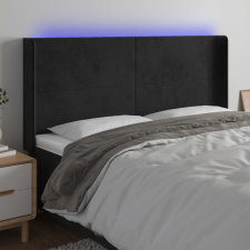 vidaXL fekete bársony LED-es fejtámla 183x16x118/128 cm ágy és ágykellék