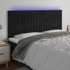 vidaXL fekete bársony LED-es fejtámla 200x5x118/128 cm ágy és ágykellék