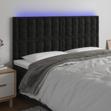 vidaXL fekete bársony LED-es fejtámla 200x5x118/128 cm ágy és ágykellék
