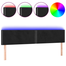 vidaXL fekete bársony LED-es fejtámla 200x5x78/88 cm (3121540) ágy és ágykellék