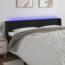 vidaXL fekete bársony LED-es fejtámla 203 x 16 x 78/88 cm ágy és ágykellék
