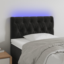 vidaXL fekete bársony LED-es fejtámla 80 x 7 x 78/88 cm ágy és ágykellék