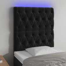 vidaXL fekete bársony LED-es fejtámla 80x7x118/128 cm ágy és ágykellék