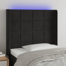 vidaXL fekete bársony LED-es fejtámla 83x16x118/128 cm ágy és ágykellék