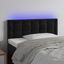 vidaXL fekete bársony LED-es fejtámla 90x5x78/88 cm ágy és ágykellék