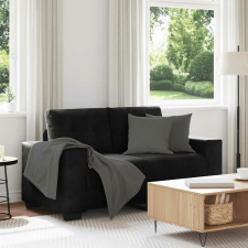 vidaXL fekete bársony loveseat kanapé 120 cm bútor