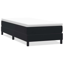 vidaXL fekete bársony rugós ágy matrac nélkül 100x210 cm (3315815) ágy és ágykellék