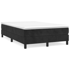 vidaXL fekete bársony rugós ágy matraccal 120 x 200 cm (3144323) ágy és ágykellék