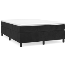vidaXL fekete bársony rugós ágykeret 140 x 190 cm (3121116) ágy és ágykellék