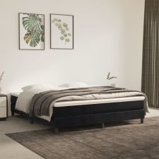 vidaXL fekete bársony rugós ágykeret 180x200 cm ágy és ágykellék