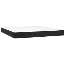 vidaXL fekete bársony zsebrugós ágymatrac 160 x 220 x 20 cm (4016626) ágy és ágykellék