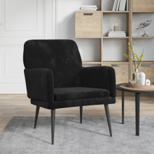 vidaXL fekete bársonyfotel 62x79x79 cm bútor