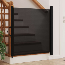 vidaXL fekete behúzható kisállatkapu 82,5 x 125 cm bababiztonság