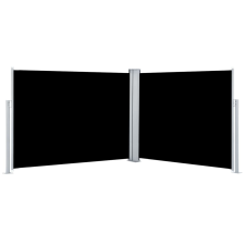vidaXL fekete behúzható oldalsó napellenző 140 x 1000 cm  (48484) kerti bútor