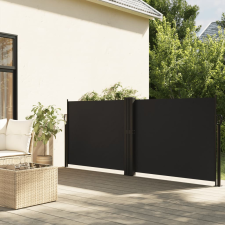 vidaXL fekete behúzható oldalsó napellenző 140 x 1200 cm kerti bútor