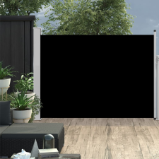 vidaXL fekete behúzható oldalsó teraszi napellenző 100 x 500 cm kerti bútor