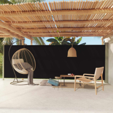vidaXL fekete behúzható oldalsó terasznapellenző 180 x 600 cm kerti bútor
