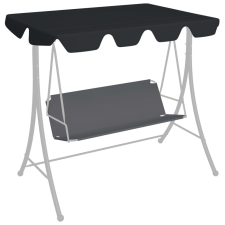 vidaXL Fekete csere ponyva kerti hintaágyhoz 188/168 x 110/145 cm kerti bútor