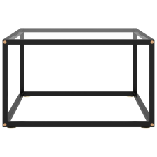 vidaXL fekete dohányzóasztal edzett üveggel 60 x 60 x 35 cm (322871) bútor