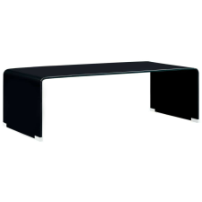 vidaXL fekete edzett üveg dohányzóasztal 98 x 45 x 31 cm bútor