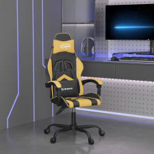 vidaXL fekete és aranyszínű műbőr forgó játékszék forgószék