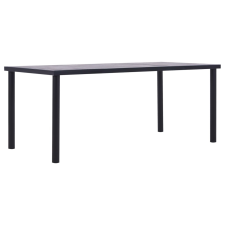 vidaXL fekete és betonszürke MDF étkezőasztal 200 x 100 x 75 cm bútor
