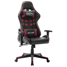 vidaXL fekete és bordó műbőr gamer szék forgószék