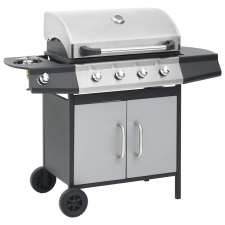 vidaXL fekete és ezüst gázgrillsütő 4+1 főzőfelülettel (3072536) grillsütő