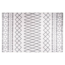 vidaXL fekete és fehér csúszásmentes mosható szőnyeg 160 x 230 cm lakástextília