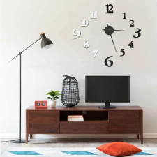 vidaXL fekete és fehér modern 3D falióra 100 cm XXL falióra