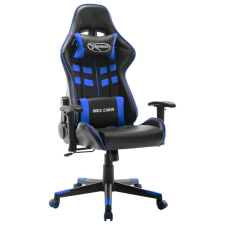 vidaXL fekete és kék műbőr gamer szék forgószék