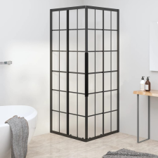 vidaXL fekete ESG tejüveg zuhanykabin 70 x 70 x 180 cm kád, zuhanykabin