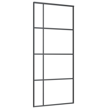 vidaXL fekete ESG üveg és alumínium tolóajtó 90 x 205 cm (151682) nyílászáró