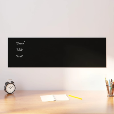 vidaXL fekete falra szerelhető edzett üveg mágnestábla 100 x 30 cm mágnestábla