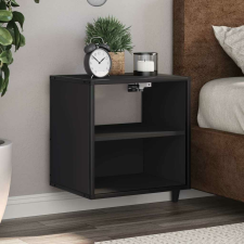 vidaXL fekete falra szerelhető éjjeliszekrény 40 x 31 x 39,5 cm bútor