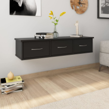 vidaXL Fekete falra szerelhető fiókos polc 90 x 26 x 18,5 cm bútor