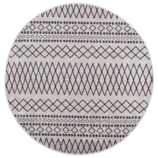 vidaXL fekete-fehér csúszásmentes mosható szőnyeg φ120 cm lakástextília