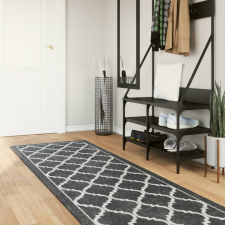 vidaXL fekete-fehér mosható csúszásgátló szőnyeg 80 x 300 cm lakástextília
