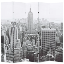 vidaXL Fekete-fehér New York mintás paraván 200 x 170 cm bútor