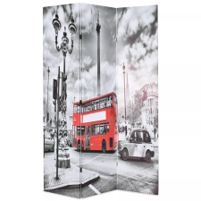 vidaXL fekete/fehér paraván 120 x 180 cm londoni busz bútor