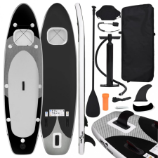 vidaXL fekete felfújható állószörfszett 300 x 76 x 10 cm sup