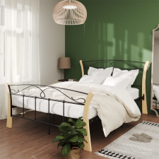vidaXL fekete fém ágykeret 120 x 200 cm ágy és ágykellék