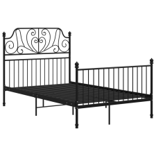 vidaXL fekete fém ágykeret 120 x 200 cm (324847) ágy és ágykellék